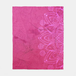 Cobertor De Velo Decoração de fundo rosa mandala