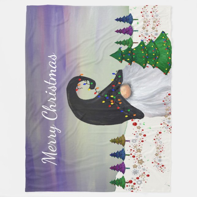Cobertor De Velo Decoração de Natal Gnome (Frente)