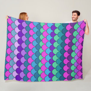 Cobertor De Velo Decoração de Sereia Multicolorida Colorida