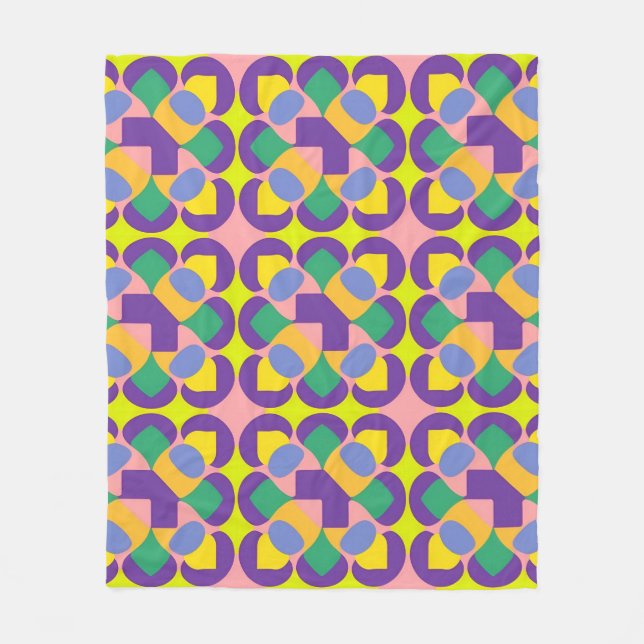 Cobertor De Velo 🌈 Decoração Geométrica Abstrata Vibrante e Corajo (Frente)