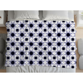 Cobertor De Velo Decorative geometric patterned baby blue star