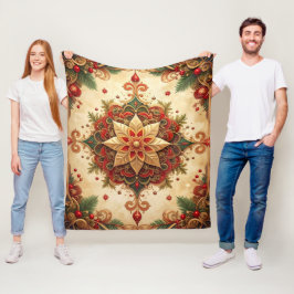 Cobertor De Velo Decorative Red Green Fleece Blanket