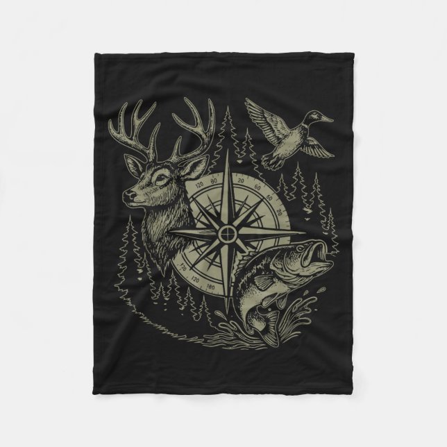 Cobertor De Velo Deer Duck Fishing Hunting Solves Most Of My Proble (Frente)