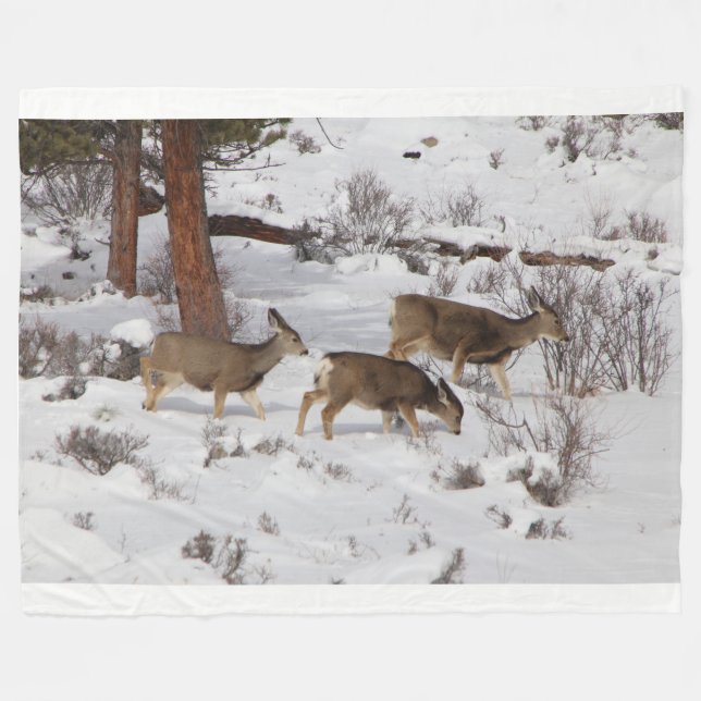 Cobertor De Velo Deer Fleece Blanket (Frente (Horizontal))