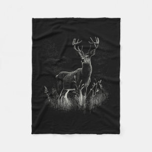 Cobertor De Velo Deer In Forest Nature Animal Deer Lovers