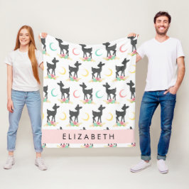 Cobertor De Velo Deer Pattern, Baby Deer, Boho, Flores, Seu Nome