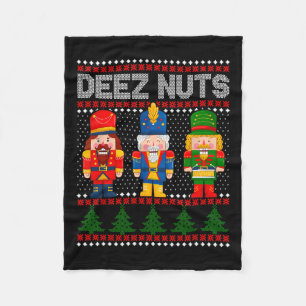 Cobertor De Velo Deez Loucos Nutcracker Divertir-se Feio Natal