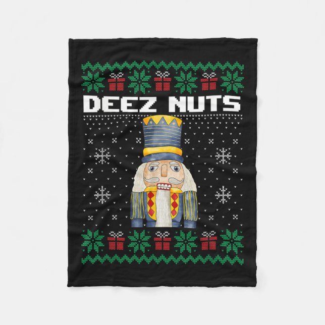 Cobertor De Velo Deez Loucos Nutcracker Mostra Sw de Natal Engraçad (Frente)