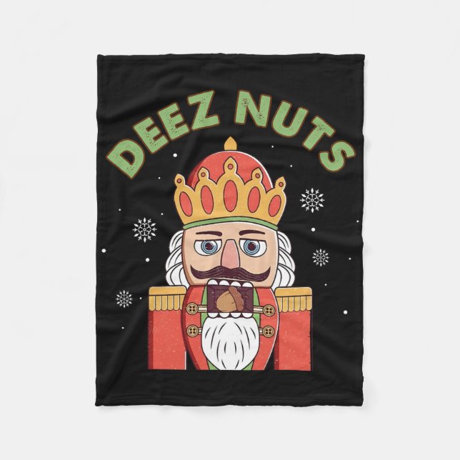 Cobertor De Velo Deez Loucos Nutcracker Nuts Men Festa de Natal P (Frente)