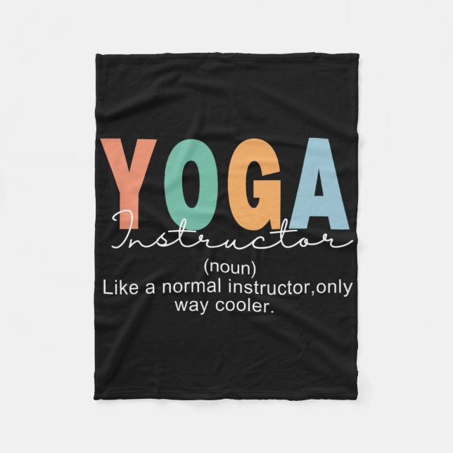 Cobertor De Velo Definição de Instrutor de Yoga Normal Apenas Mais  (Frente)