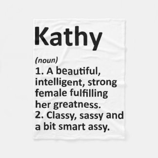 Cobertor De Velo Definição de Kathy Nome Personalizado Natal Divert