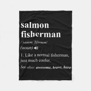 Cobertor De Velo Definição de Pescador de Salmão Engraçado Pesca de