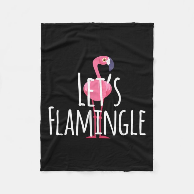 Cobertor De Velo Deixa-me fazer aspas - Gráfico Flamingo Cute (Frente)