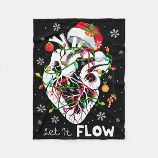 Cobertor De Velo Deixe Fluindo Xmas Anatomia Papai Noel Coração Par