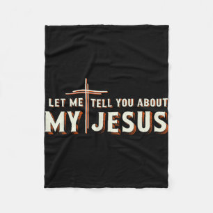 Cobertor De Velo Deixe-me contar sobre a minha camiseta de jesus cr
