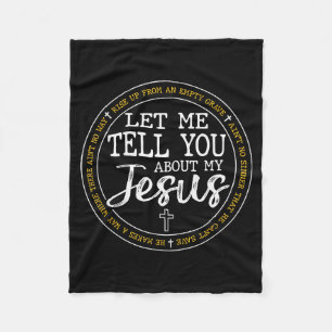 Cobertor De Velo Deixe-me contar sobre o meu Jesus Deus Fé Religios