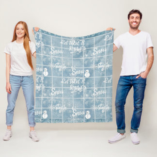 Cobertor De Velo Deixe Nevar & Vamos Ficar em Casa Hygge Inverno