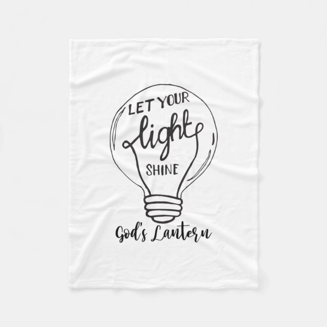 Cobertor De Velo Deixe sua luz brilhar com as lanternas de Deus (Frente)