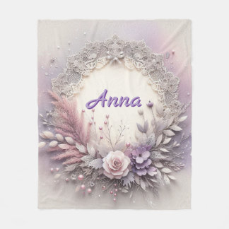 Cobertor De Velo Delicar Frame Floral Com Detalhes Do Local