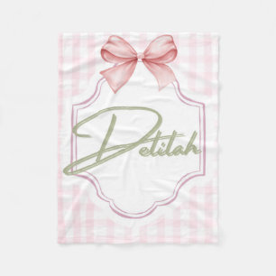 Cobertor De Velo Delilah Baby Nursery Gingham Personalizado
