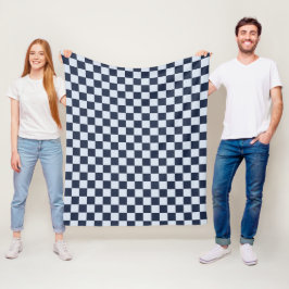 Cobertor De Velo Denim rinse checkerboard pattern