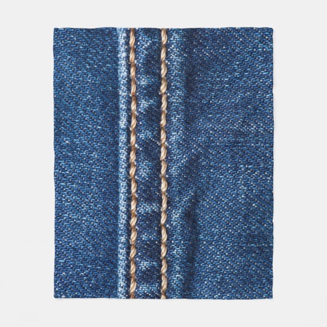 Cobertor De Velo Densidade com títulos: a textura do jeans fechado. (Frente)