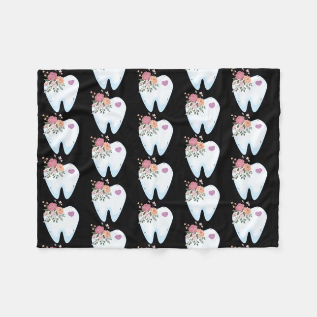 Cobertor De Velo Dentista Ortodontista da Fada dos Dentes dos Dente (Frente (Horizontal))