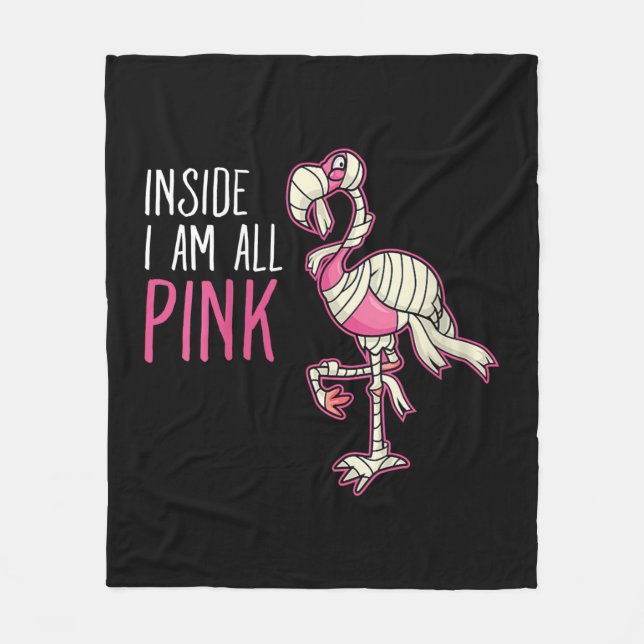 Cobertor De Velo Dentro I All Pink Flamingo | Funny Flamingo (Frente)