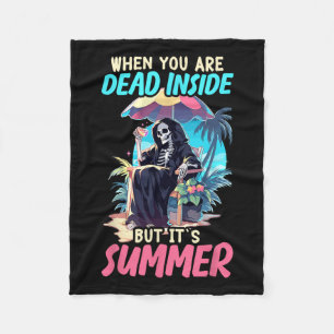 Cobertor De Velo Dentro Sarcástico Esqueleto Gótico Halloween