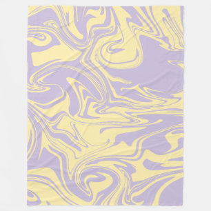 Cobertor De Velo Derramar - Pastel Amarelo e Roxo