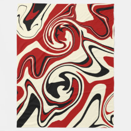 Cobertor De Velo Derramar - Vermelho e Creme