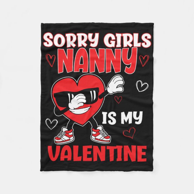 Cobertor De Velo Desculpe Meninas Babá É Meu Valentin Bebê Valentin (Frente)