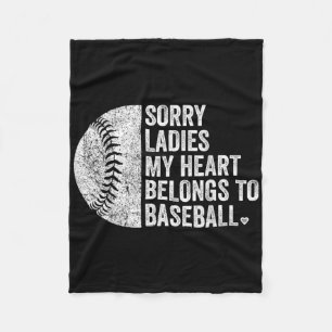 Cobertor De Velo Desculpe Senhoras Meu Coração Pertence Ao Baseball