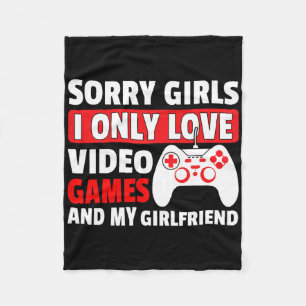Cobertor De Velo Desculpem Garotas Eu Só Amo Video Games E Minha Na