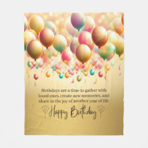 Cobertor De Velo Desejos de Aniversário Radiantes