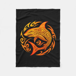 Cobertor De Velo Desempenho de design de tubarão tribal masculino