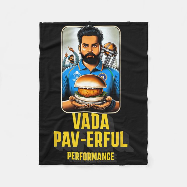 Cobertor De Velo Desempenho Poderoso Vada Pav Comida Desi Piada Eng (Frente)