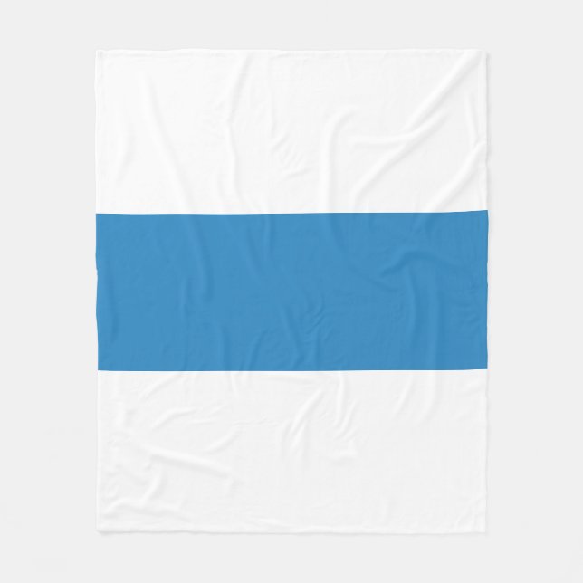 Cobertor De Velo Desenho de barra em azul pastel real e branco (Frente)