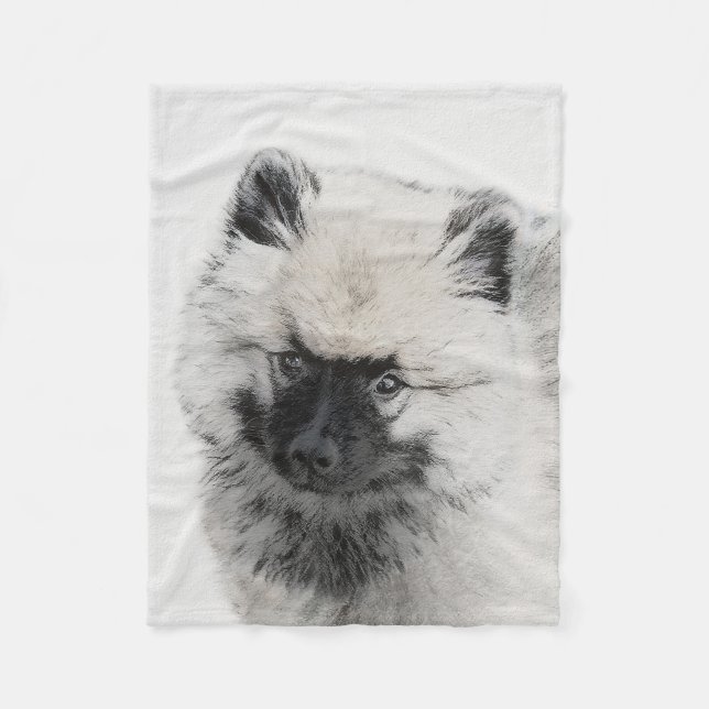 Cobertor De Velo Desenho De Cachorro De Keeshond - Arte De Cachorro (Frente)