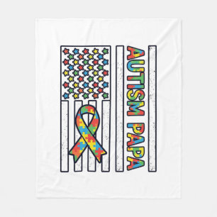 Cobertor De Velo Desenho de Camisa Autismo Papai Bandeira Fita Peça
