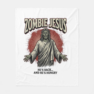 Cobertor De Velo Desenho de Camiseta Divertida de Jesus Zumbi Gravu