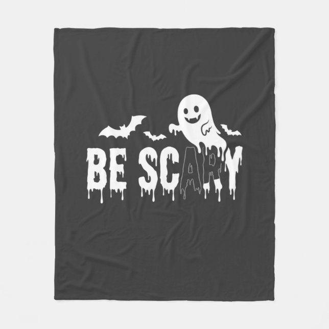 Cobertor De Velo Desenho de Morcego Fantasma Assustador de Hallowee (Frente)
