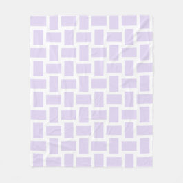 Cobertor De Velo Desenho de Tear Branco e Lilás Roxo