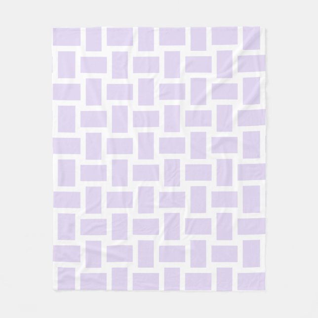 Cobertor De Velo Desenho de Tear Branco e Lilás Roxo (Frente)