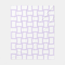 Cobertor De Velo Desenho de Tear Lilás Roxo e Branco