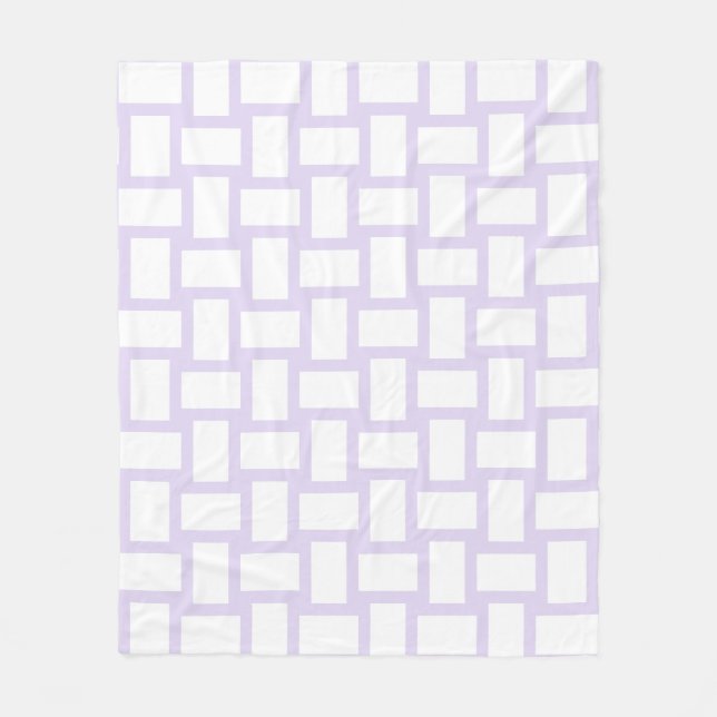 Cobertor De Velo Desenho de Tear Lilás Roxo e Branco (Frente)