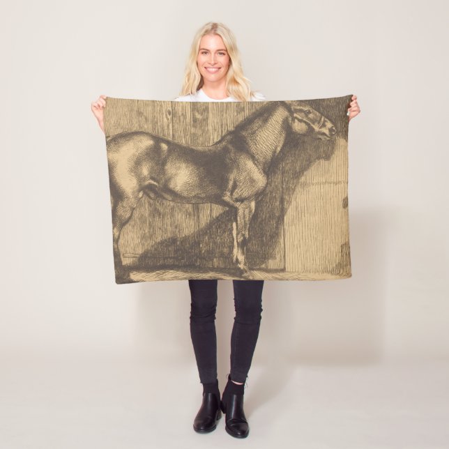 Cobertor De Velo Desenho de um Pony (por Paul-Albert Besnard) (In Situ)