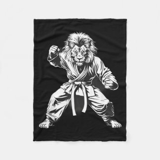 Cobertor De Velo Desenho do Leão de MMA Kickboxing Taekwondo Artes 