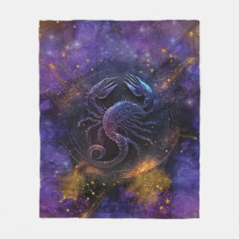 Cobertor De Velo Desenho em Aquarela do Signo de Escorpião