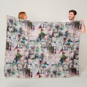 Cobertor De Velo Desenho estranho, de cor russa, sob juta de abstra